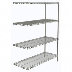 Metro - 2,000 Lb Capacity 4 Shelf Wire Shelving - Add-On Unit - Eagle Tool & Supply
