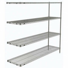 Metro - 2,000 Lb Capacity 4 Shelf Wire Shelving - Add-On Unit - Eagle Tool & Supply