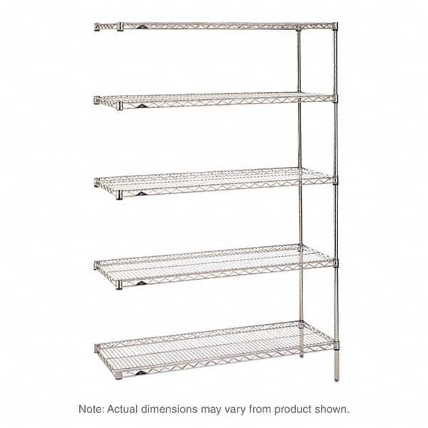 Metro - 2,000 Lb Capacity 5 Shelf Wire Shelving - Add-On Unit - Eagle Tool & Supply