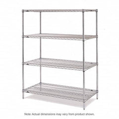 Metro - 2,000 Lb Capacity 4 Shelf Wire Shelving - Add-On Unit - Eagle Tool & Supply