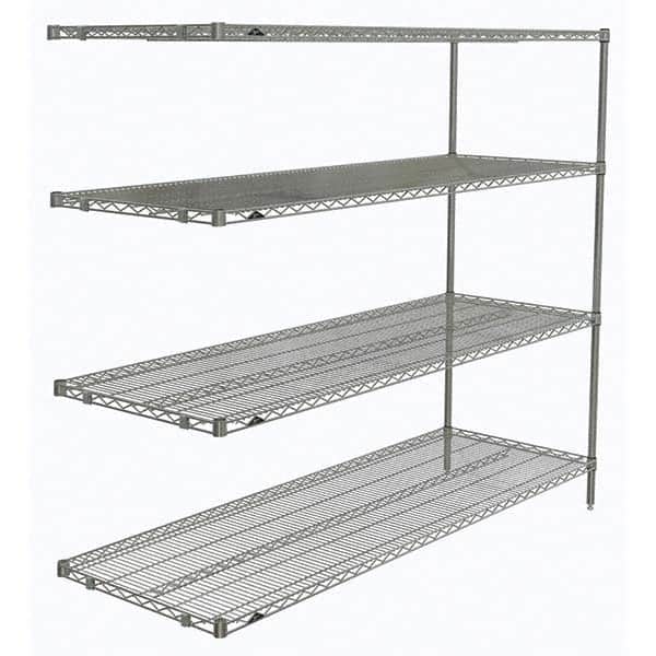 Metro - 2,000 Lb Capacity 4 Shelf Wire Shelving - Add-On Unit - Eagle Tool & Supply