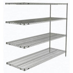 Metro - 2,000 Lb Capacity 4 Shelf Wire Shelving - Add-On Unit - Eagle Tool & Supply