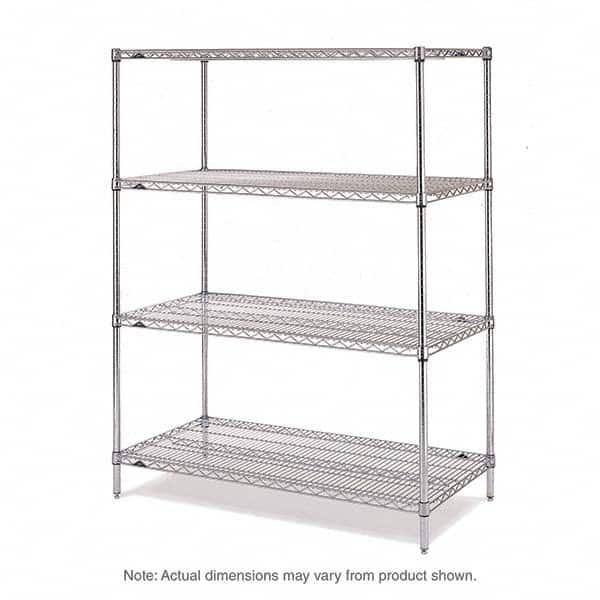 Metro - 2,000 Lb Capacity 4 Shelf Wire Shelving - Add-On Unit - Eagle Tool & Supply