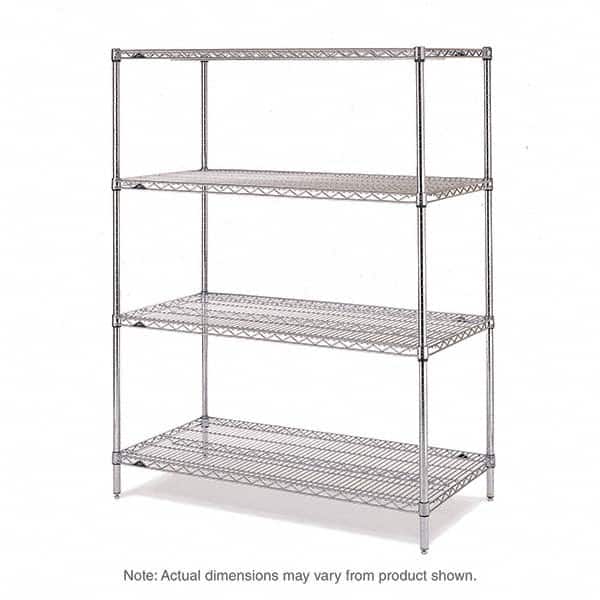 Metro - 2,000 Lb Capacity 4 Shelf Wire Shelving - Add-On Unit - Eagle Tool & Supply