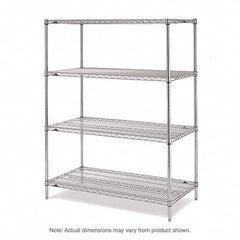 Metro - 2,000 Lb Capacity 4 Shelf Wire Shelving - Add-On Unit - Eagle Tool & Supply