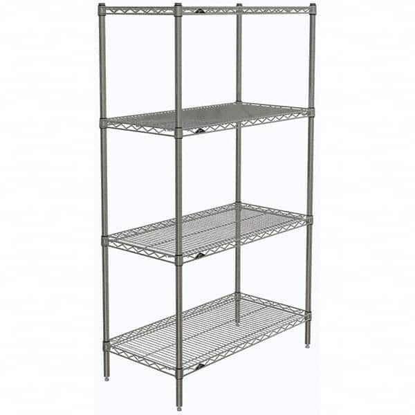 Metro - 2,000 Lb Capacity 4 Shelf Wire Shelving - Starter Unit - Eagle Tool & Supply