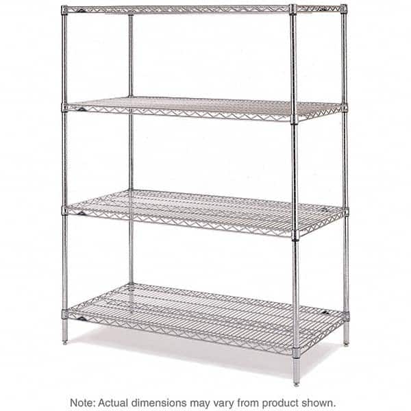 Metro - 2,000 Lb Capacity 4 Shelf Wire Shelving - Starter Unit - Eagle Tool & Supply