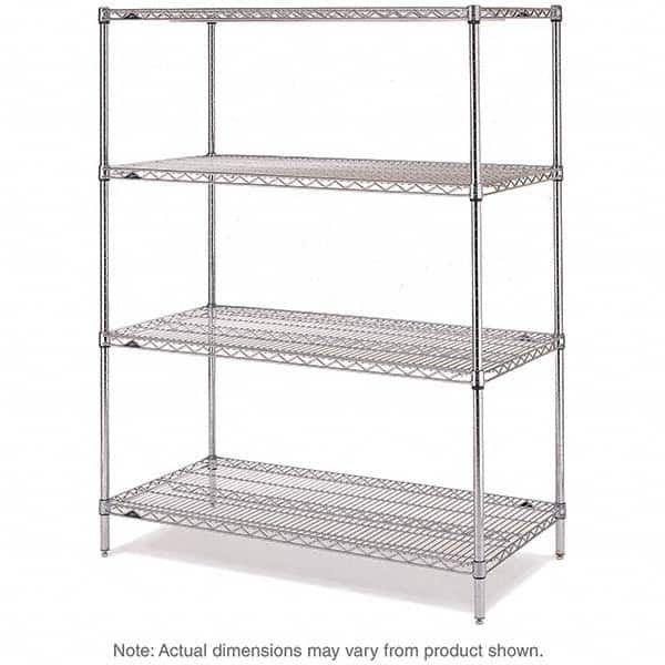 Metro - 2,000 Lb Capacity 4 Shelf Wire Shelving - Starter Unit - Eagle Tool & Supply