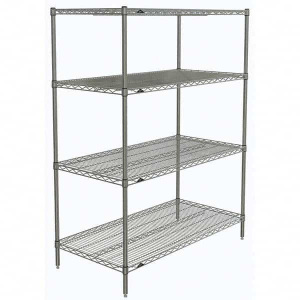 Metro - 2,000 Lb Capacity 4 Shelf Wire Shelving - Starter Unit - Eagle Tool & Supply