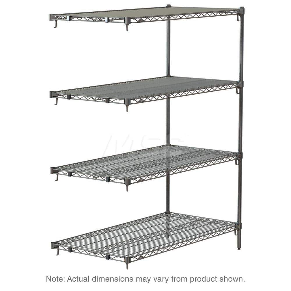 Add-On Unit Wire Shelving: 4 Shelves 21″ Wide, 72″ Deep, 63″ High