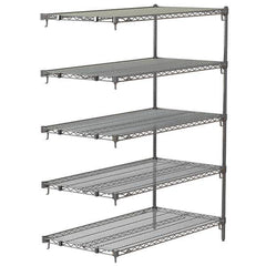 Metro - 2,000 Lb Capacity 5 Shelf Wire Shelving - Add-On Unit - Eagle Tool & Supply