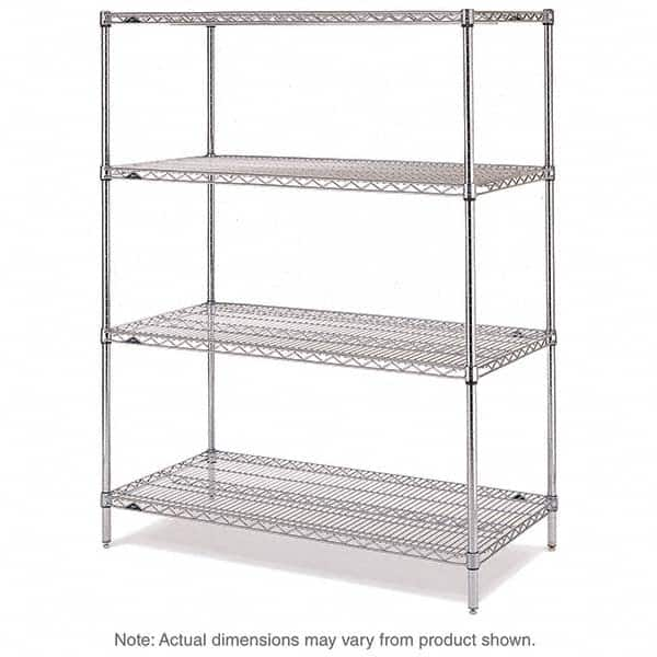 Metro - 2,000 Lb Capacity 4 Shelf Wire Shelving - Starter Unit - Eagle Tool & Supply