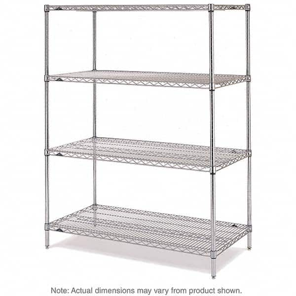 Metro - 2,000 Lb Capacity 4 Shelf Wire Shelving - Starter Unit - Eagle Tool & Supply