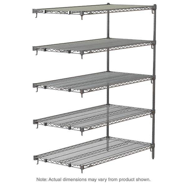 Metro - 2,000 Lb Capacity 5 Shelf Wire Shelving - Add-On Unit - Eagle Tool & Supply