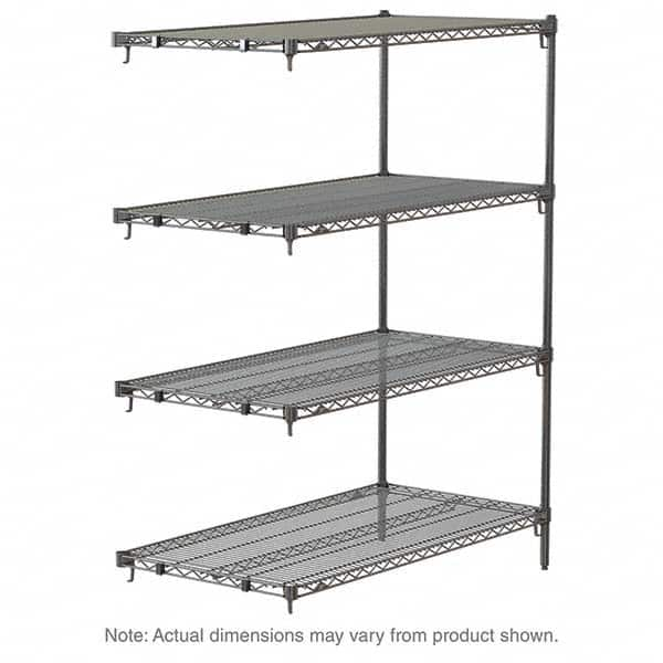 Metro - 2,000 Lb Capacity 4 Shelf Wire Shelving - Add-On Unit - Eagle Tool & Supply