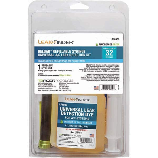 Leak Finder - Automotive Leak Detection Kits Type: A/C Dye Injection Kit Applications: A/C Systems - Eagle Tool & Supply