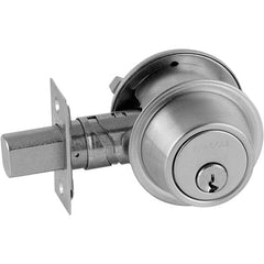 Falcon - Deadbolts Type: Single Cylinder Door Thickness Range: 1-5/8-2 - Eagle Tool & Supply