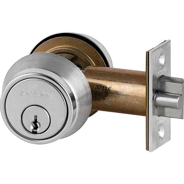 Schlage - Deadbolts Type: Double Cylinder Door Thickness Range: 1-1/2-1-3/4 - Eagle Tool & Supply