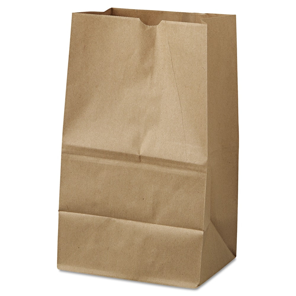 GEN - Paper Bags; Type: Grocery Bag ; Color: Kraft ; Size: 8-1/4 x 5-15/16 x 13-3/8 ; Material: Paper - Exact Industrial Supply