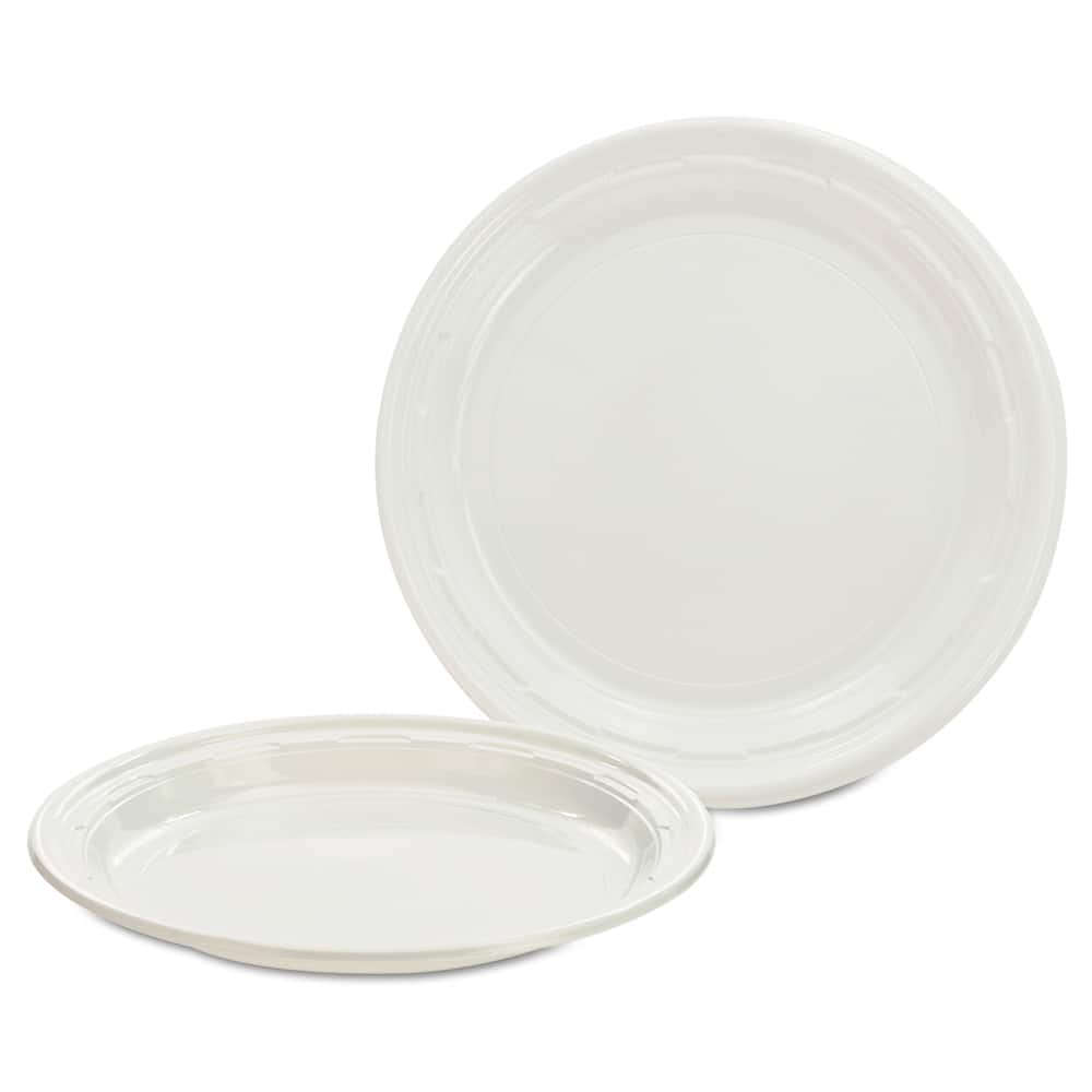 DART - Paper & Plastic Cups, Plates, Bowls & Utensils; Breakroom Accessory Type: Plates ; Breakroom Accessory Description: Dinnerware-Plate; Plastic ; Color: White - Exact Industrial Supply