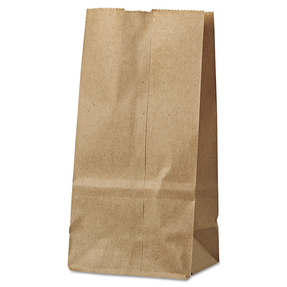 GEN - Paper Bags; Type: Grocery Bag ; Color: Kraft ; Size: 4-5/16 x 2-7/16 x 7-7/8 ; Material: Paper - Exact Industrial Supply