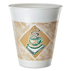 DART - Paper & Plastic Cups, Plates, Bowls & Utensils; Breakroom Accessory Type: Foam Cups ; Breakroom Accessory Description: Cups-Hot/Cold Drink; Foam ; Color: Brown/Green/White - Exact Industrial Supply