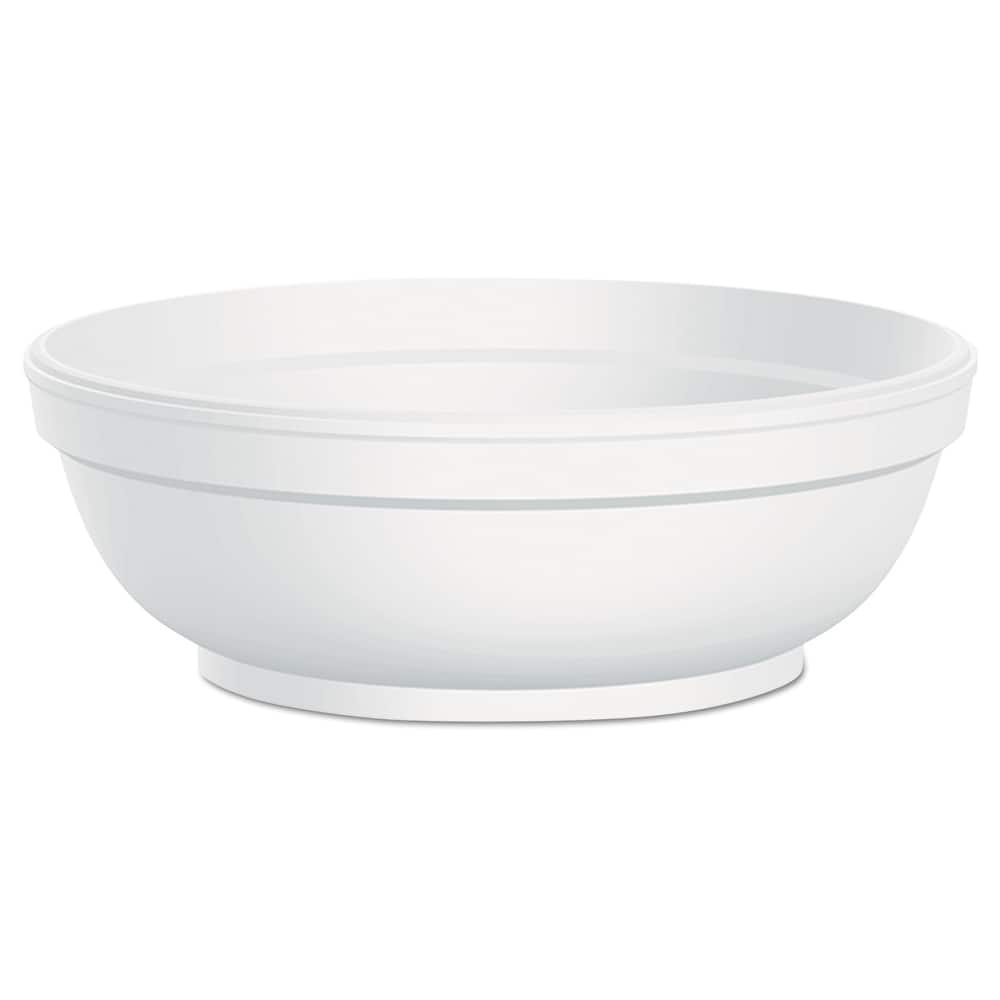 DART - Paper & Plastic Cups, Plates, Bowls & Utensils; Breakroom Accessory Type: Bowls ; Breakroom Accessory Description: Dinnerware-Bowl; Foam ; Color: White - Exact Industrial Supply