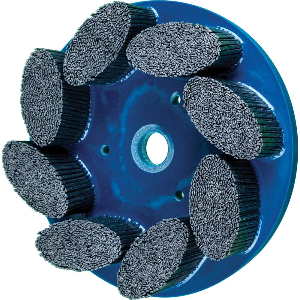 PFERD - Disc Brushes; Outside Diameter (Inch): 8 ; Grit: 80 ; Abrasive Material: Silicon Carbide ; Brush Type: Crimped ; Connector Type: Arbor ; Arbor Hole Size (Inch): 7/8 - Exact Industrial Supply