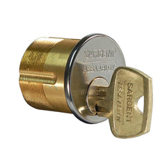 Sargent - Cylinders; Type: Mortise ; Keying: RK Keyway ; Number of Pins: 6 ; Material: Brass ; Finish/Coating: Stainless Steel - Exact Industrial Supply