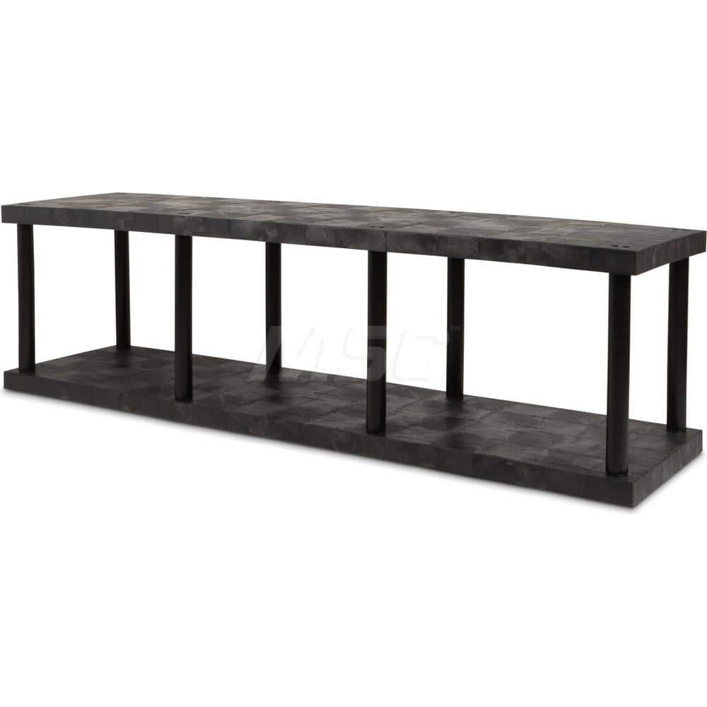 Plastic Shelving; Type: Fixed Shelving; Shelf Capacity (Lb.): 880; Width (Inch): 24; Height (Inch): 24.000000; Depth: 96; Number of Shelves: 1; Color: Black