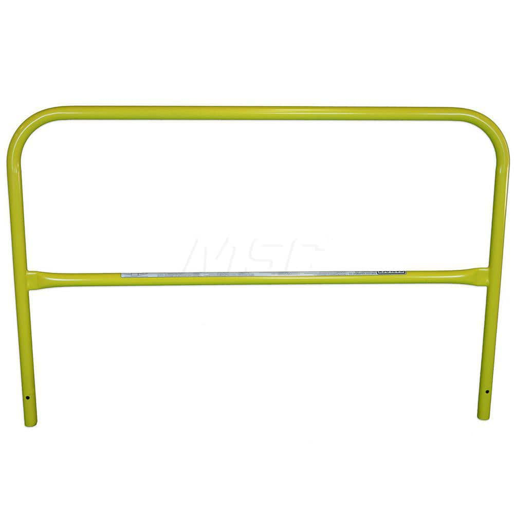 Heavy-Duty Guard Rail: Yellow, Painted, Steel 8″ Long, 42″ High, 2 Rails