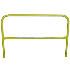 Heavy-Duty Guard Rail: Yellow, Painted, Steel 8″ Long, 42″ High, 2 Rails