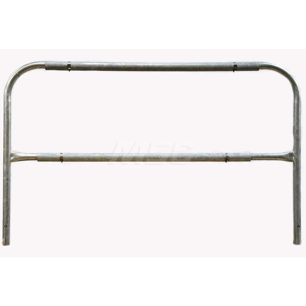 Heavy-Duty Guard Rail: Yellow, Galvanized, Steel 4-1/2″ Long, 42″ High, 2 Rails