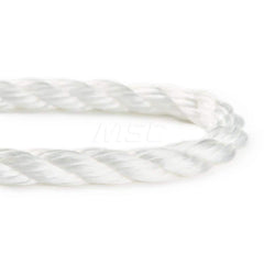 Rope; Rope Construction: 3 Strand Twisted; Material: Polyester; Nylon; Work Load Limit: 60 lb; Color: White; Maximum Temperature (F) ( - 0 Decimals): 265; Breaking Strength: 27255; Application: General Purpose; Rope Strand Count: 3; Package Type: Reel; He