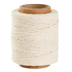 Twine; Type: Twine; Twine Spool; Material: Cotton; Twine Construction: Plied Twist; Color: White; Head/Holder Diameter (Inch): 1/16; Ply: 1; Breaking Strength (Lb.): 20.00; 20.000; Length per Pound (Feet): 1200; Container Type: Spool; Core Diameter (Inch)