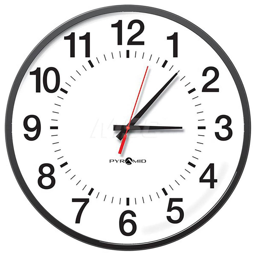 Clocks & Multi-Function Clocks; Type: Analog; Color: White; Black; Type: Analog; Additional Information: Dims: 17 x 2″; Includes: 17″ PoE IP Network 12 Hour Analog Wall Clock, Security Wall Bracket, Security Wall Bracket Key & User Guide; Non-glare, Shatt