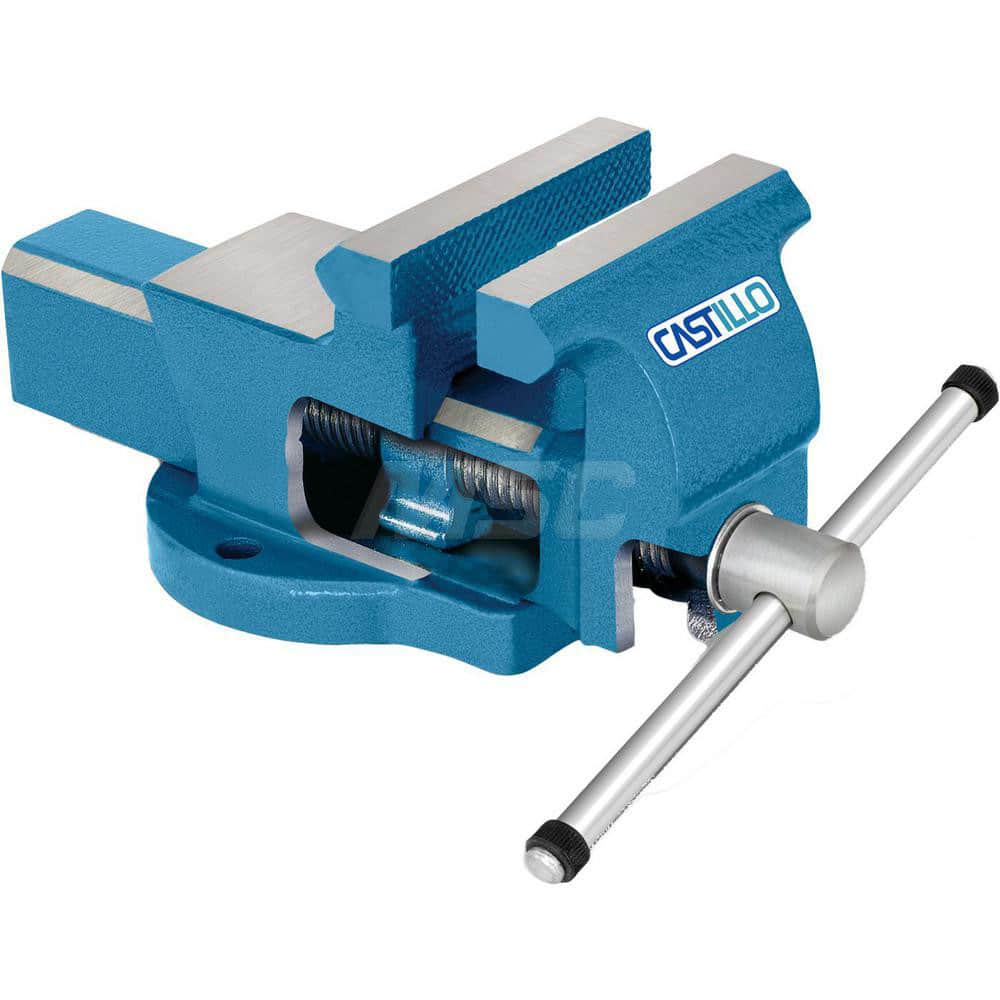 Bench Vise: 4″ Jaw Width, 5″ Jaw Opening, 2″ Throat Depth Swivel, Ductile Iron