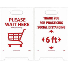 NMC - Cone & A Frame Floor Signs Shape: A-Frame Type: Accident Prevention - Eagle Tool & Supply