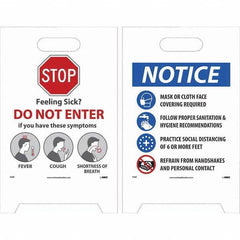 NMC - Cone & A Frame Floor Signs Shape: A-Frame Type: Accident Prevention - Eagle Tool & Supply