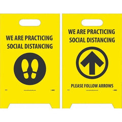 NMC - Cone & A Frame Floor Signs Shape: A-Frame Type: Accident Prevention - Eagle Tool & Supply