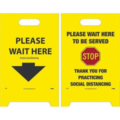 NMC - Cone & A Frame Floor Signs Shape: A-Frame Type: Accident Prevention - Eagle Tool & Supply