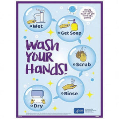 NMC - "COVID-19 - Wash Your Hands", 18" Wide x 24" High, Paper Safety Sign - Eagle Tool & Supply
