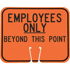 PRO-SAFE - "Notice - Employees Only Beyond This Point", 12-1/2" Wide x 10-1/2" High, ABS Safety Sign - Eagle Tool & Supply