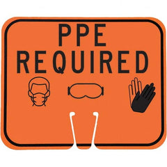 PRO-SAFE - "Notice - PPE Required", 12-1/2" Wide x 10-1/2" High, ABS Safety Sign - Eagle Tool & Supply
