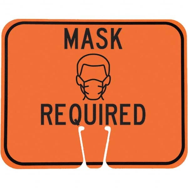 PRO-SAFE - "Notice - Mask Required", 12-1/2" Wide x 10-1/2" High, ABS Safety Sign - Eagle Tool & Supply