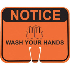 PRO-SAFE - "Notice Wash Your Hands", 12-1/2" Wide x 10-1/2" High, ABS Safety Sign - Eagle Tool & Supply