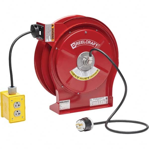 Reelcraft - Cord & Cable Reels End Type: Quad Outlet Cable Length (Feet): 50 - Eagle Tool & Supply