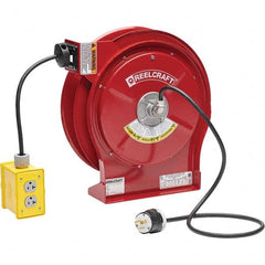 Reelcraft - Cord & Cable Reels End Type: Quad Outlet Cable Length (Feet): 50 - Eagle Tool & Supply