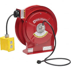 Reelcraft - Cord & Cable Reels End Type: Quad Outlet Cable Length (Feet): 50 - Eagle Tool & Supply