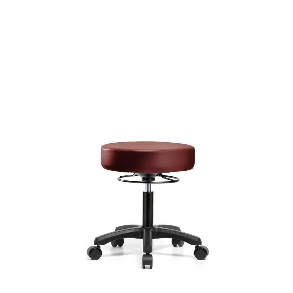 Lab Stool: Vinyl, 24″ Seat Width, 24″ Seat Depth Round Height